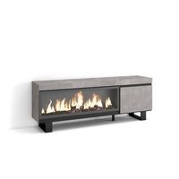 mueble tv television muebles de salon almacenaje 160 para tv hasta 65 chimenea electrica xxl diseno industrial estilo moderno cemento