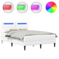 estructura de cama blanco 120 x 200 cm cuero sintetico vidaxl