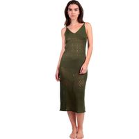 admas vestidos vestido de playa largo crochet slim para mujer