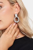 pendientes plateados estilo aldaba