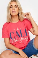 yours camiseta roja cali mujer curvy y tallas grandes yours