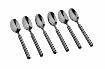 Juego de 6 cucharillas viggo - negro