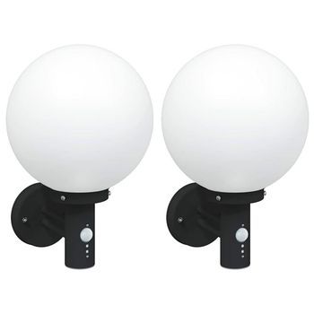 Luz De Pared Exterior 2 Pcs Negro 28 X 25 X 38 Cm Vidaxl