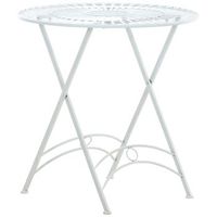 mesa outdoor tegal metal blanco 71x71x71 cm clp