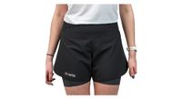 pantalon corto 2 en 1 oxsitis x race mujer negro
