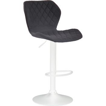 Clp Taburete De Bar Cork Tapizado En Tela Negro 51x47x88 Cm