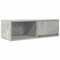 mueble de tv de madera de ingenieria gris hormigon 80x31x255cm