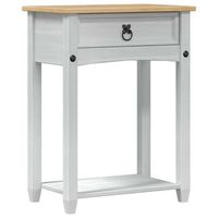 mesa consola  mesa de entrada con cajon 55 x 35 x 73 cm madera de pino macizo