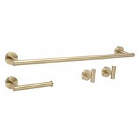 juego de colgadores de bano rea ari brush gold