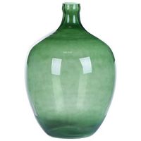 jarron de vidrio verde 39 cm hecho a mano accesorio decorativo mesa moderno interior roti