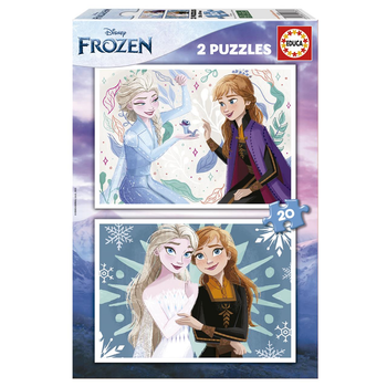 Educa - Puzzle 2X20 piezas Frozen Pack de 2 (19736)