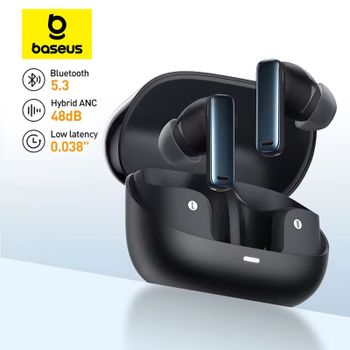 Baseus Bowie M2s ANC auriculares Bluetooth 5,3 cancelación activa de ruido-48dB auriculares inalámbricos compatible con auriculares de Audio espacial 3D