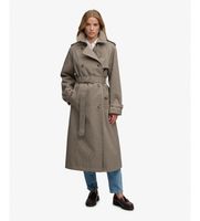 superdry para mujer w5012221a gabardina de micro cuadros pata de gallo marron m casual tela
