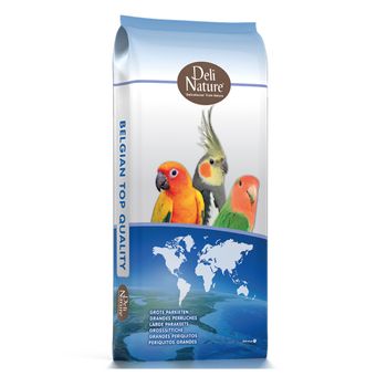 Grandes Perruches Sans Tournesols Deli Nature 20 kg | Mezcla Premium sin Girasol para Cotorras y Periquitos Grandes