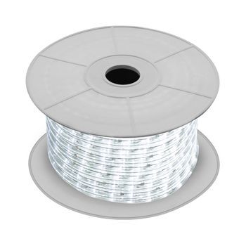 Manguera Led Redonda 220v 36 Led/m Bobina 50m Corte 100cm Ip65 Blanco Frío