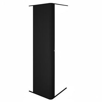 Puerta De Ducha Enrollable Tipo Persiana 200x60 Cm Color Negro  Abs, Pvc Y Aluminio