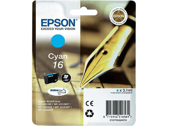 Cartucho de tinta - Epson 16 Cián para WorkForce WF-2010, WF-2510, WF-2520, WF-2530, WF-2540,