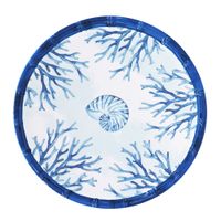 plato pequeno de melamina con estampado de coral o 23 cm