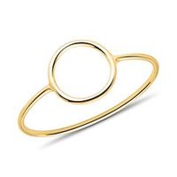 anillo circulo de mujer en oro 9 quilates