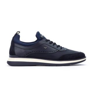 Martinelli para hombre. 1606-2733X1 Zapatillas de Piel Walden marino (42), Plano, Cordones, Casual