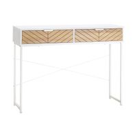 mesa de consola 100x30x75 cm blanco