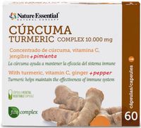 nature essential curcuma complex 10000mg 60 capsulas vegetales