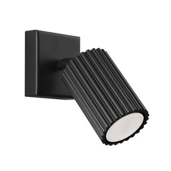 Lámpara de pared negro aluminio alt. 8 cm