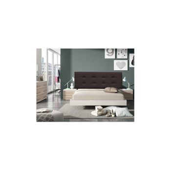 Cabecero Cama Polipiel Tapizado Moderno Texas Big 150 Cm Wengue Marrón