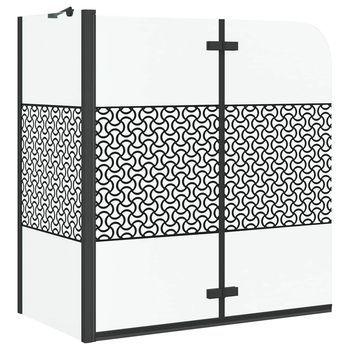 Enclosure Para Baño Geométrico Manual Negro 120 X 67 X 129 Cm Vidaxl