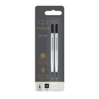 parker quink roller ball refill medium black blister pk2