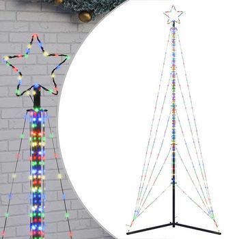 Árbol De Navidad Led 525 Leds De Colores 302 Cm Vidaxl