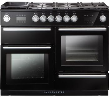 Rangemaster Nexus Steam 110 cm Dual Fuel Range Cooker - Black, Black