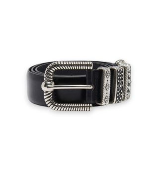 BA&SH para mujer. 2E24BERK Cinturón de Piel Berkane negro (95cm), Casual