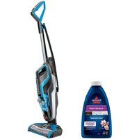 bissell crosswave upright wet  dry vacuum cleaner - titanium  blue titanium