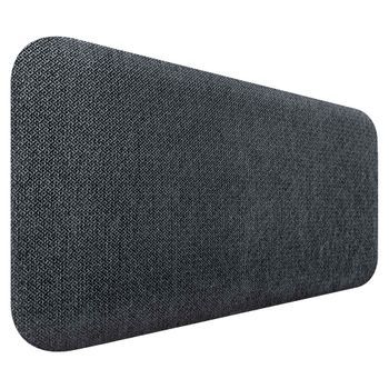 Dhome Cabecero Tapizado Liso Redondeado Tejido Luxury Para Pared Acústicos Cabeceros Absorbentes Cabezal Cama Dormitorio (silver Ebony, 80cm)