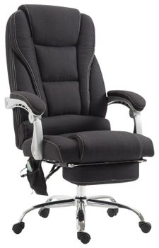 Silla de oficina giratoria regulable en tela negro