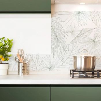 Frente de cocina en aluminio - 200 x 20 cm - verde