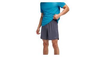 Pantalon corto 2 en 1 hoka glide 7in gris  hombre