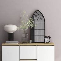 espejo decorativo  espejo de hierro negro para uso interior 70x30 cm cfw430909