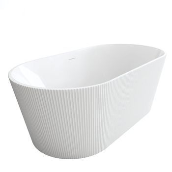 Bañera De Pie Ofelia White 170 + Black Plug