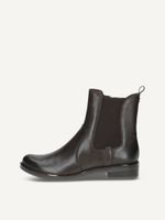 caprice bootie brown made of leather and synthetic with block heel size 385