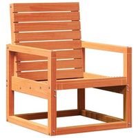 silla de jardin  silla de exterior  sillon madera maciza de pino marron cera 575x63x76 cm