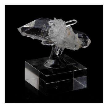 Cuarzo - Pierre Natural De Francia, Bourg D'aisans - Cristal De Cuarzo Biterminado, Colección Mineral | 47.82 Ct - Certificado De Autenticidad