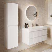 mueble de bano azuro 100 cm - blanco brillante lomazoo