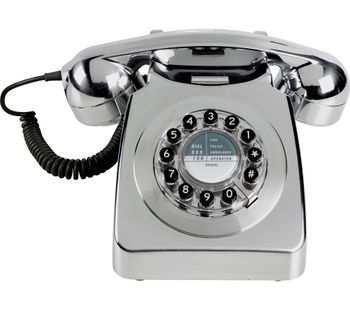 Wild & Wolf WILD & WOLF 746 Brushed Chrome Corded Phone