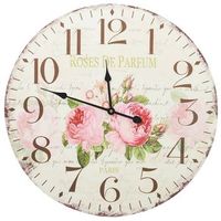 reloj de pared vintage con flores 60 cm vidaxl