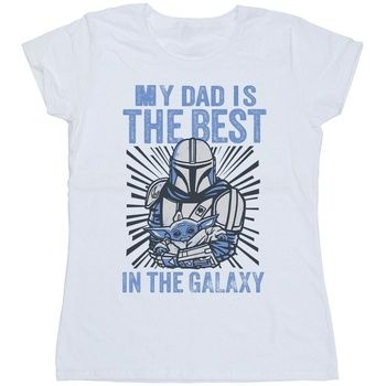 Disney Camiseta manga larga Mandalorian Best Dad para mujer