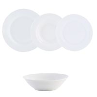 vajilla porcelana blanca 19 piezas