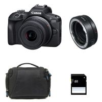 camara mirrorless canon eos r100 241mp wifi bluetooth 18-45mm is stm
