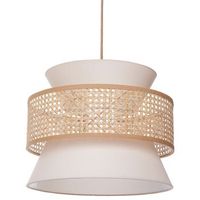lampara de techo de poliester ratan algodon natural beige167 cm luyano